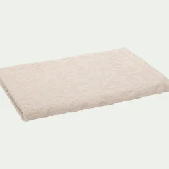 Drap de bain en coton motif floral 100x150cm - blanc écru