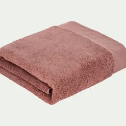 Drap de bain en coton peigné - brun rhassoul 100x150cm