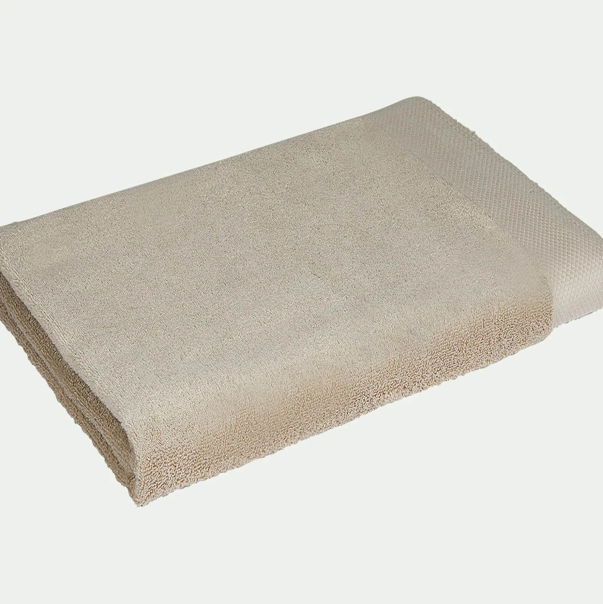 Drap de bain en coton peigné - beige alpilles 100x150cm