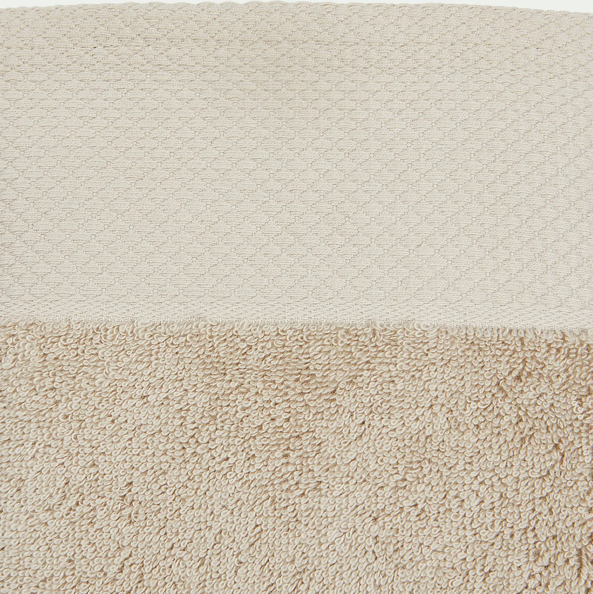 Drap de bain en coton peigné - beige alpilles 100x150cm