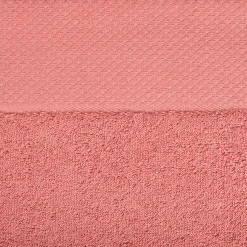 Drap de bain en coton peigné - rouge ricin 100x150cm