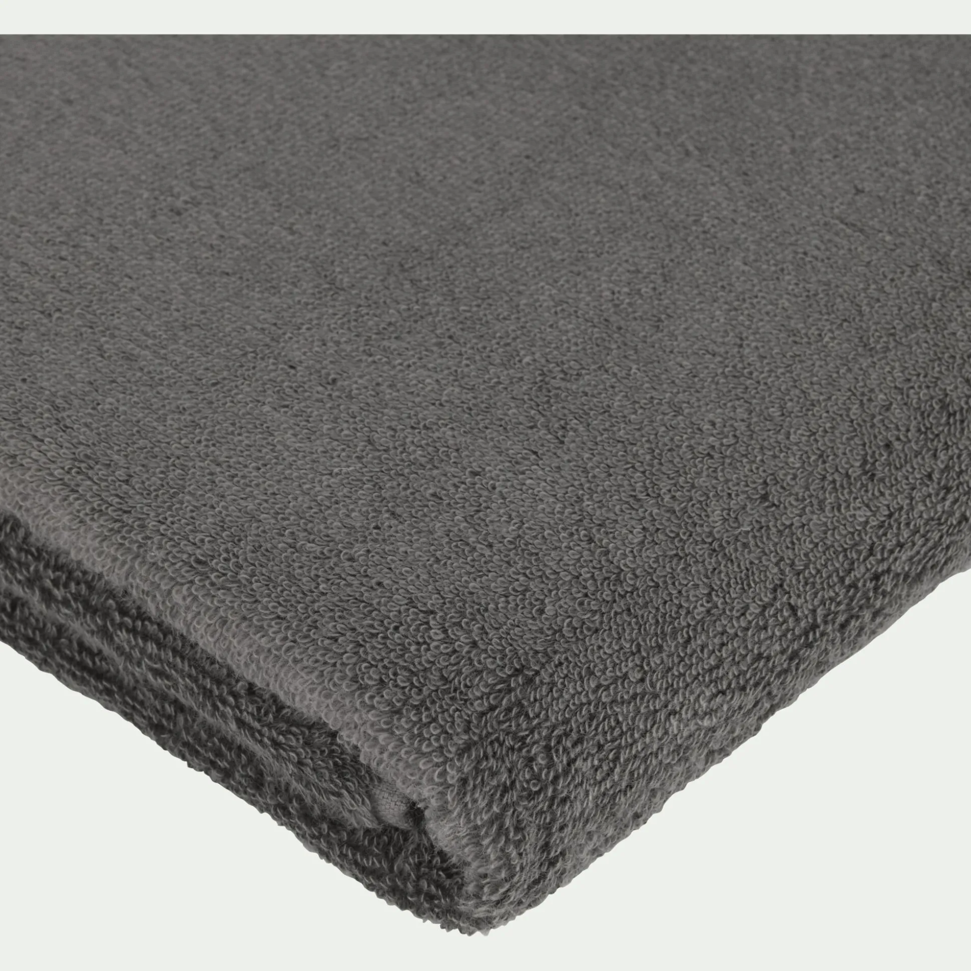 Drap de bain en coton peigné - gris restanque 100x150cm