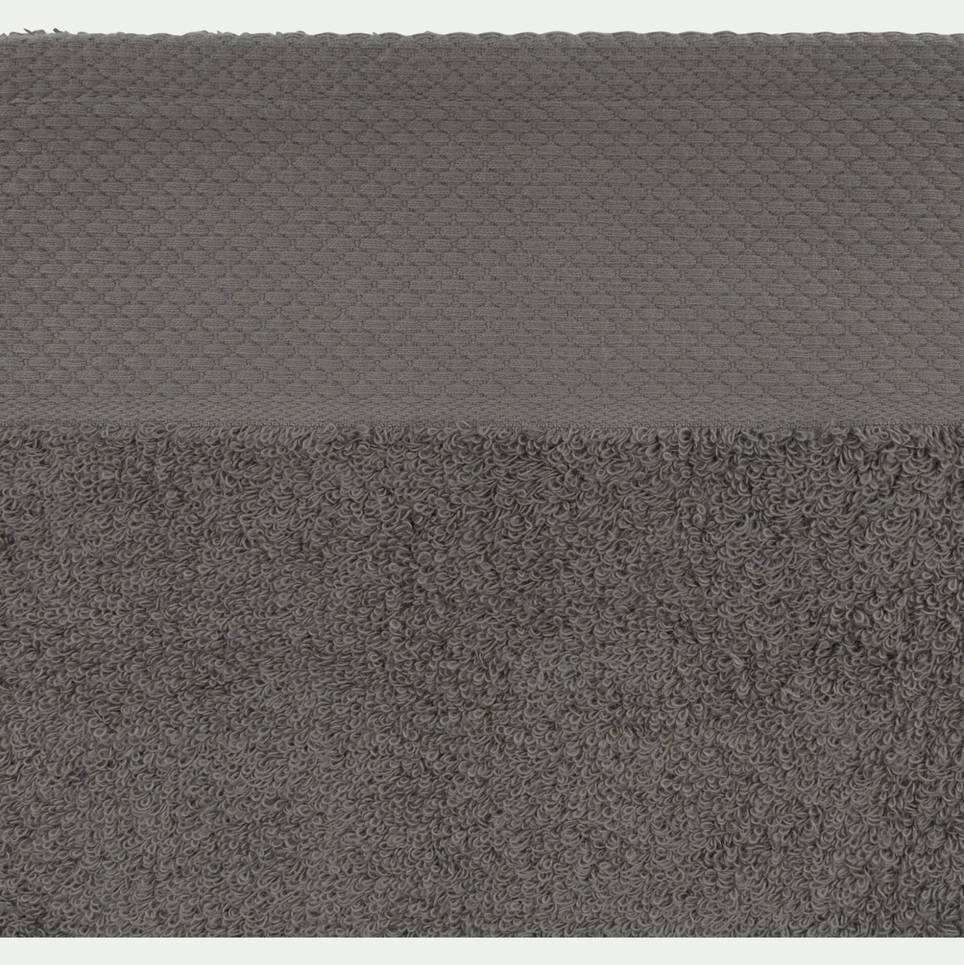 Drap de bain en coton peigné - gris restanque 100x150cm