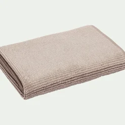 Drap de douche bouclette jacquard en coton - beige alpilles 70x140cm