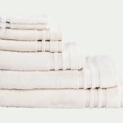 Drap de douche bouclette en coton - blanc ventoux 70x140cm