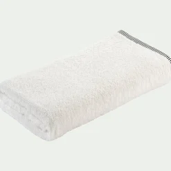 Drap de douche brodé en coton - blanc ventoux 70x140cm