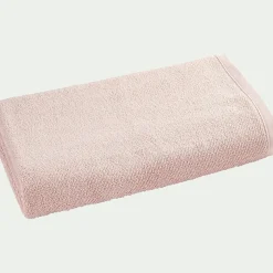 Drap de douche en bouclettes de coton bio - rose rosa 70x130cm