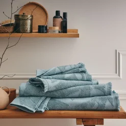 Drap de douche en coton - bleu calaluna 70x140cm