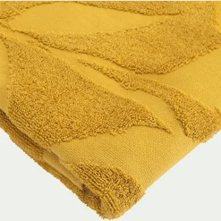 Drap de douche en coton - jaune argan 70x140cm