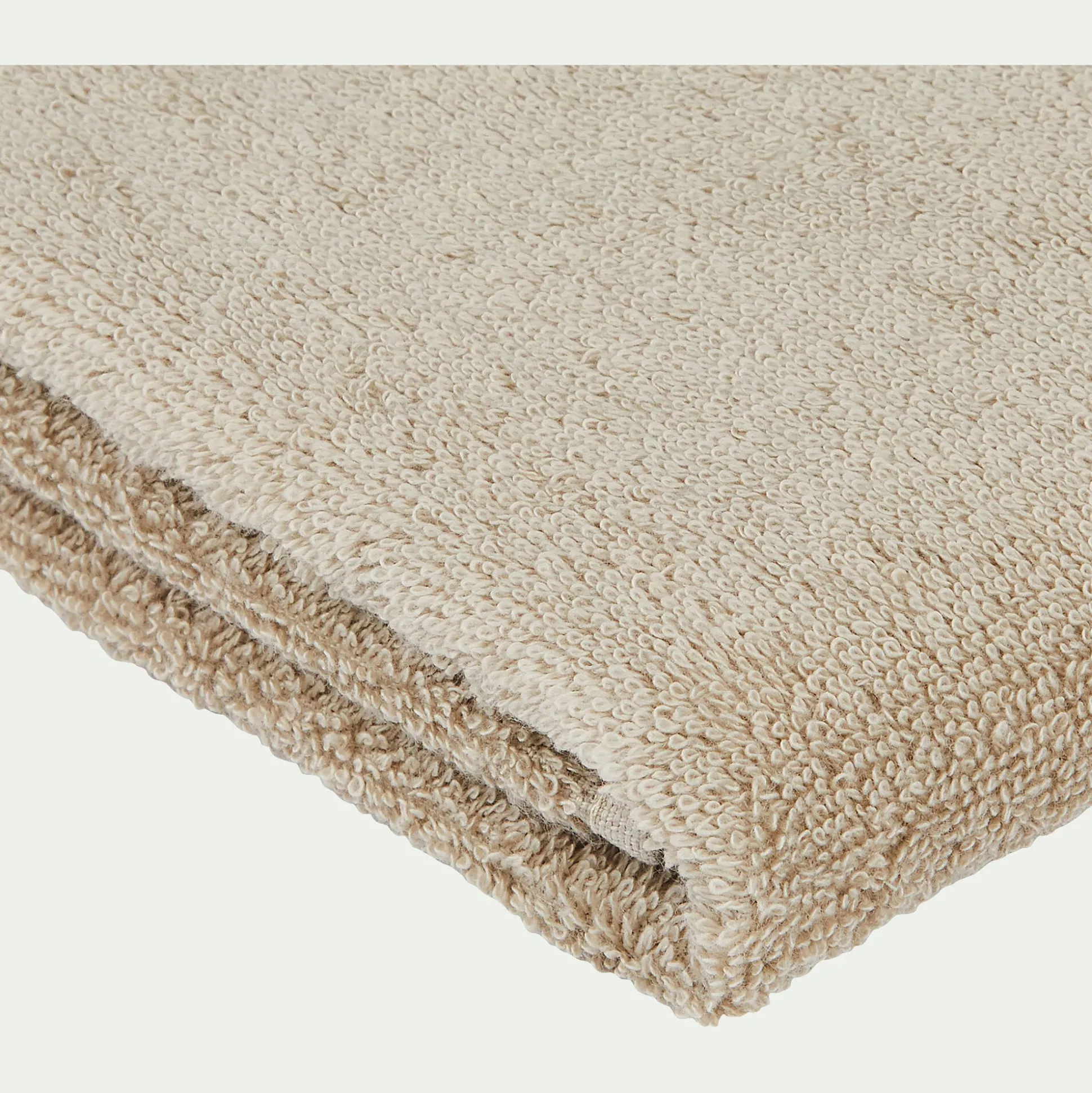 Drap de douche en coton peigné - beige alpilles 70x140cm