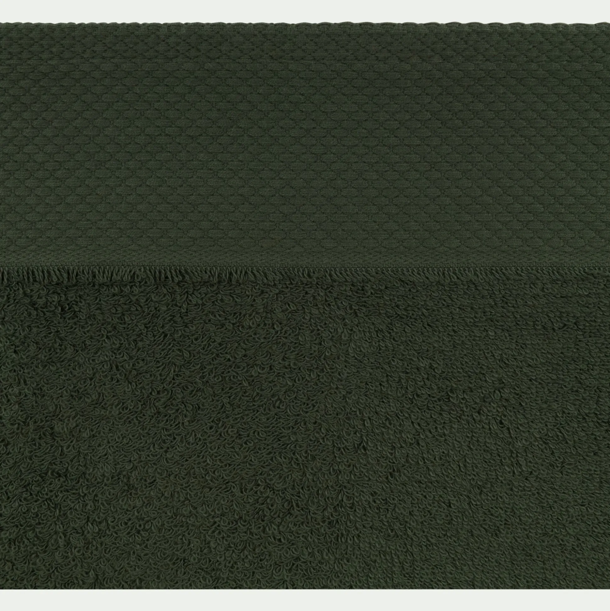 Drap de douche en coton peigné - vert cèdre 70x140cm
