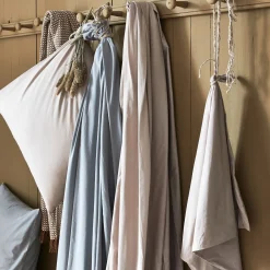 Drap housse en coton 160x200cm B25cm - beige alpilles