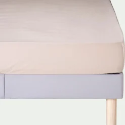 Drap housse en coton 140x200cm B40cm - beige alpilles