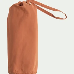 Drap housse en coton 90x200cm b25cm - brun rustrel