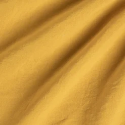Drap housse en lin lavé 140x200cm B28cm - jaune argan
