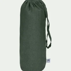 Drap housse en lin lavé 140x200cm B28cm - vert cèdre