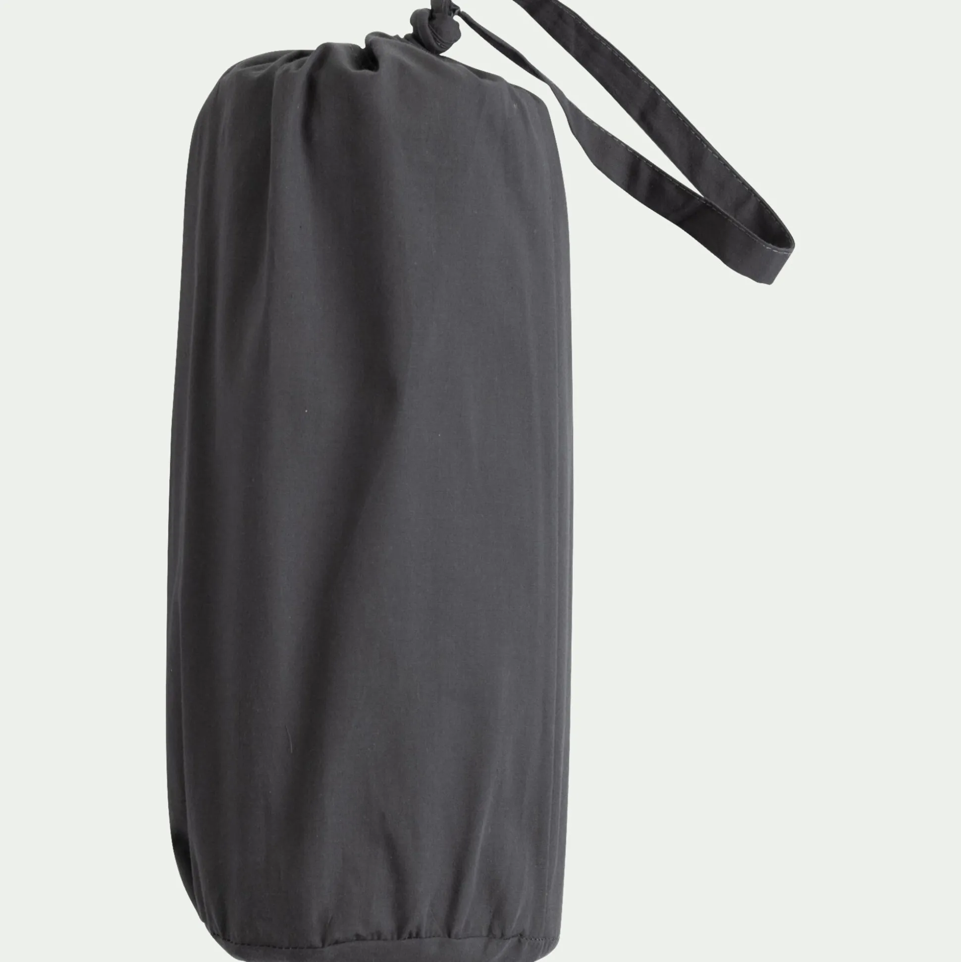 Drap housse en percale de coton 160x200cm B30cm - gris ardoise