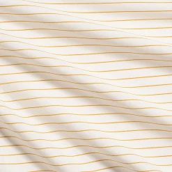 Drap housse rayé en coton 140x200cm B30cm - jaune argan