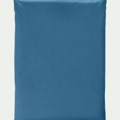Drap plat en coton 180x300cm - bleu figuerolles