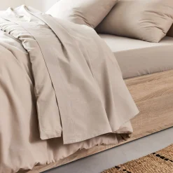 Drap plat en coton 180x300cm - beige alpilles
