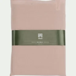 Drap plat en coton 270x300cm - rose rosa