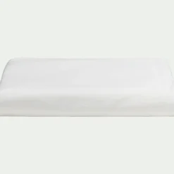 Drap plat en satin lavé 270x300cm - blanc ventoux