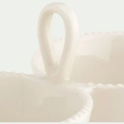 Duo de bols apéritifs en porcelaine D12xL23,8cm - blanc ventoux