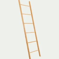 Echelle porte-serviette en bambou - bois clair