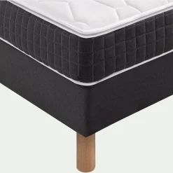 Ensemble matelas ressorts + sommier H24cm alinea 2x100x200cm - gris anthracite