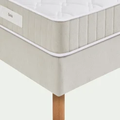 Ensemble matelas ressorts+sommier ferme Epeda H68cm 2x90x200cm - beige