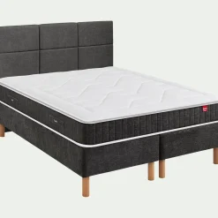 Ensemble matelas ressorts+sommier ferme Epeda H68cm 2x80x200cm - gris