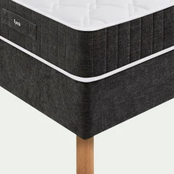 Ensemble matelas ressorts+sommier ferme Epeda H68cm 2x80x200cm - gris