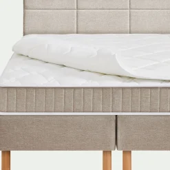 Ensemble matelas ressorts+sommier ferme Epeda H68cm 2x80x200cm - grège