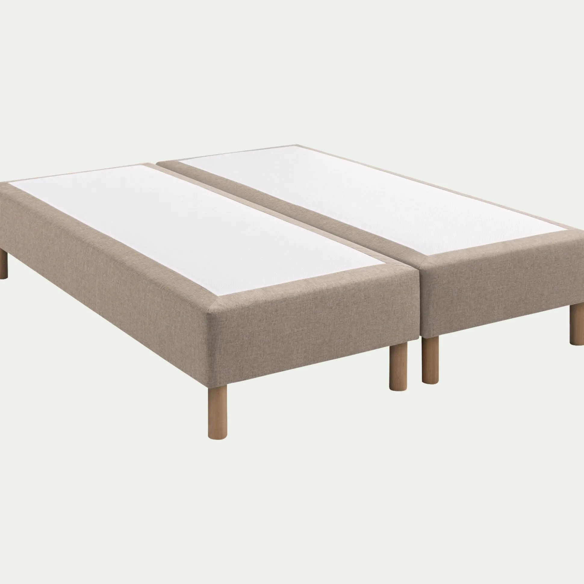 Ensemble matelas ressorts + sommier H24cm alinea 2x80x200cm - beige roucas