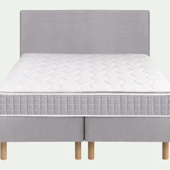 Ensemble matelas ressorts + sommier H24cm alinea 2x100x200cm - gris borie