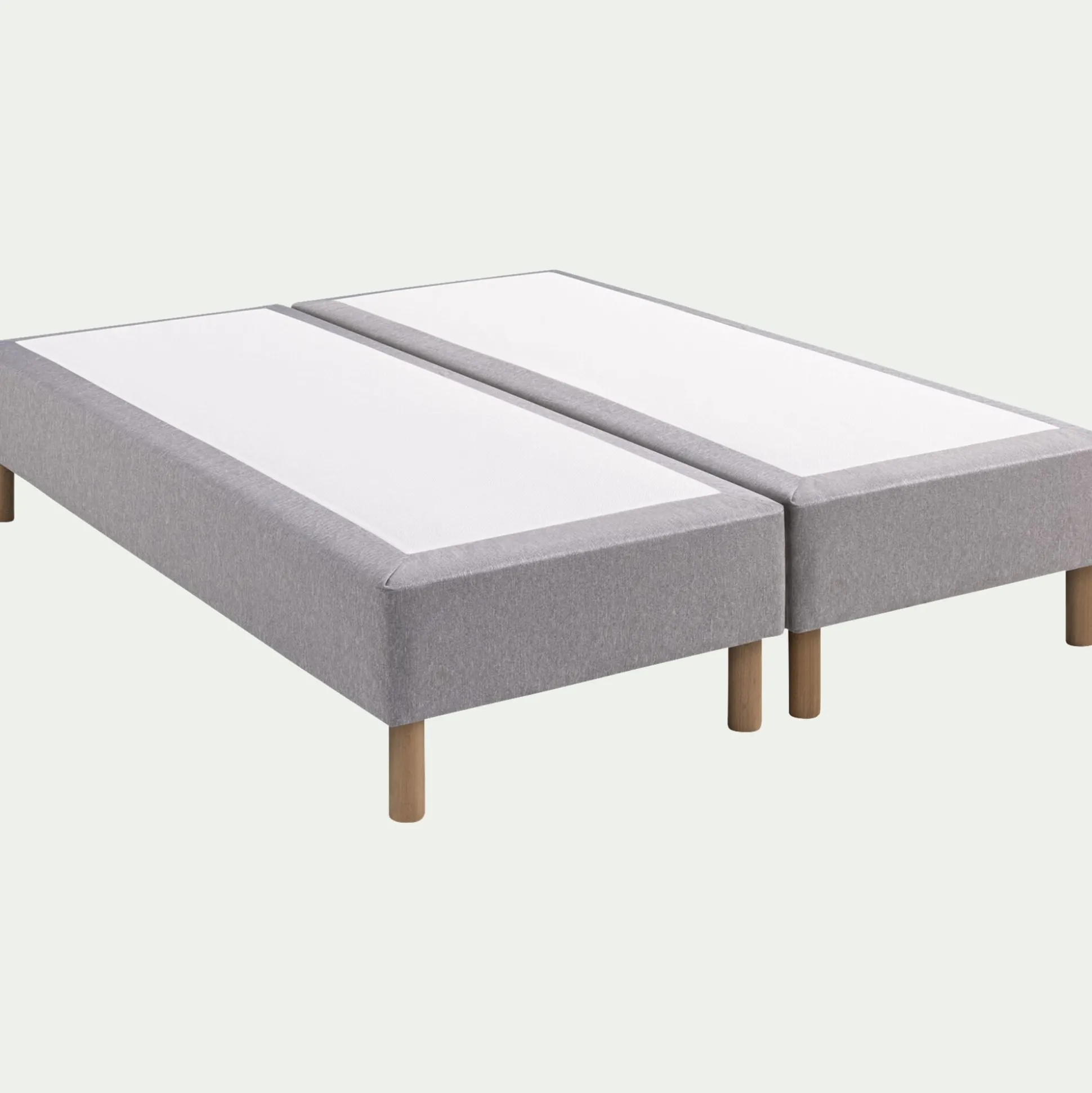 Ensemble matelas ressorts + sommier H24cm alinea 2x100x200cm - gris borie