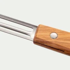 Eplucheur en inox et bois d'olivier - naturel