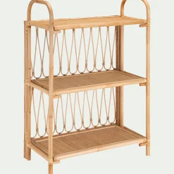 Etagère bibliothèque en rotin L76cm - naturel