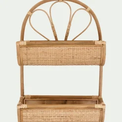 Etagère murale en rotin - naturel L40,5xl16,5xH63cm