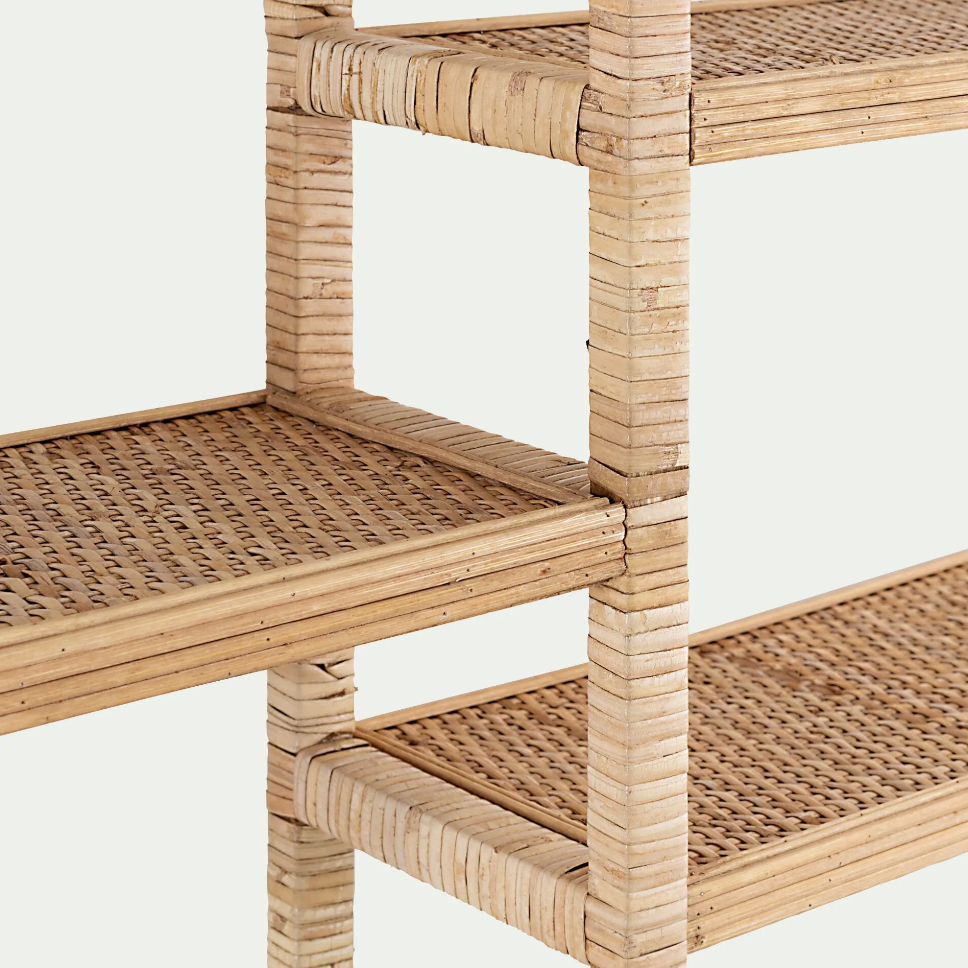 Etagère murale en rotin - naturel 65x65cm