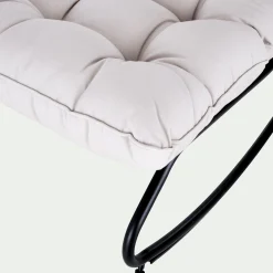 Fauteuil à bascule de jardin en acier - beige roucas