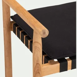 Fauteuil de jardin à sangles en teck - bois clair