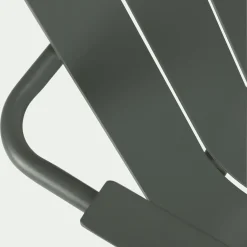 Fauteuil de jardin aluminium avec accoudoirs vert cèdre