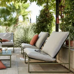 Fauteuil de jardin en aluminium - vert cèdre