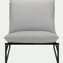 Fauteuil de jardin en aluminium - noir