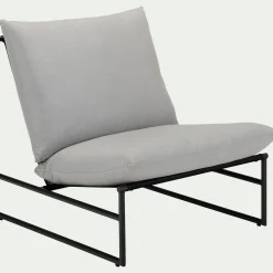 Fauteuil de jardin en aluminium - noir