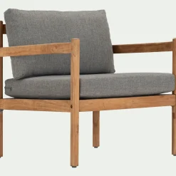 Fauteuil de jardin en teck recyclé - gris