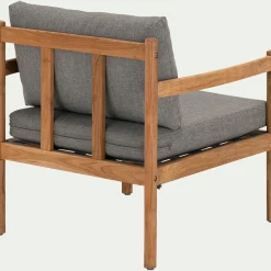 Fauteuil de jardin en teck recyclé - gris