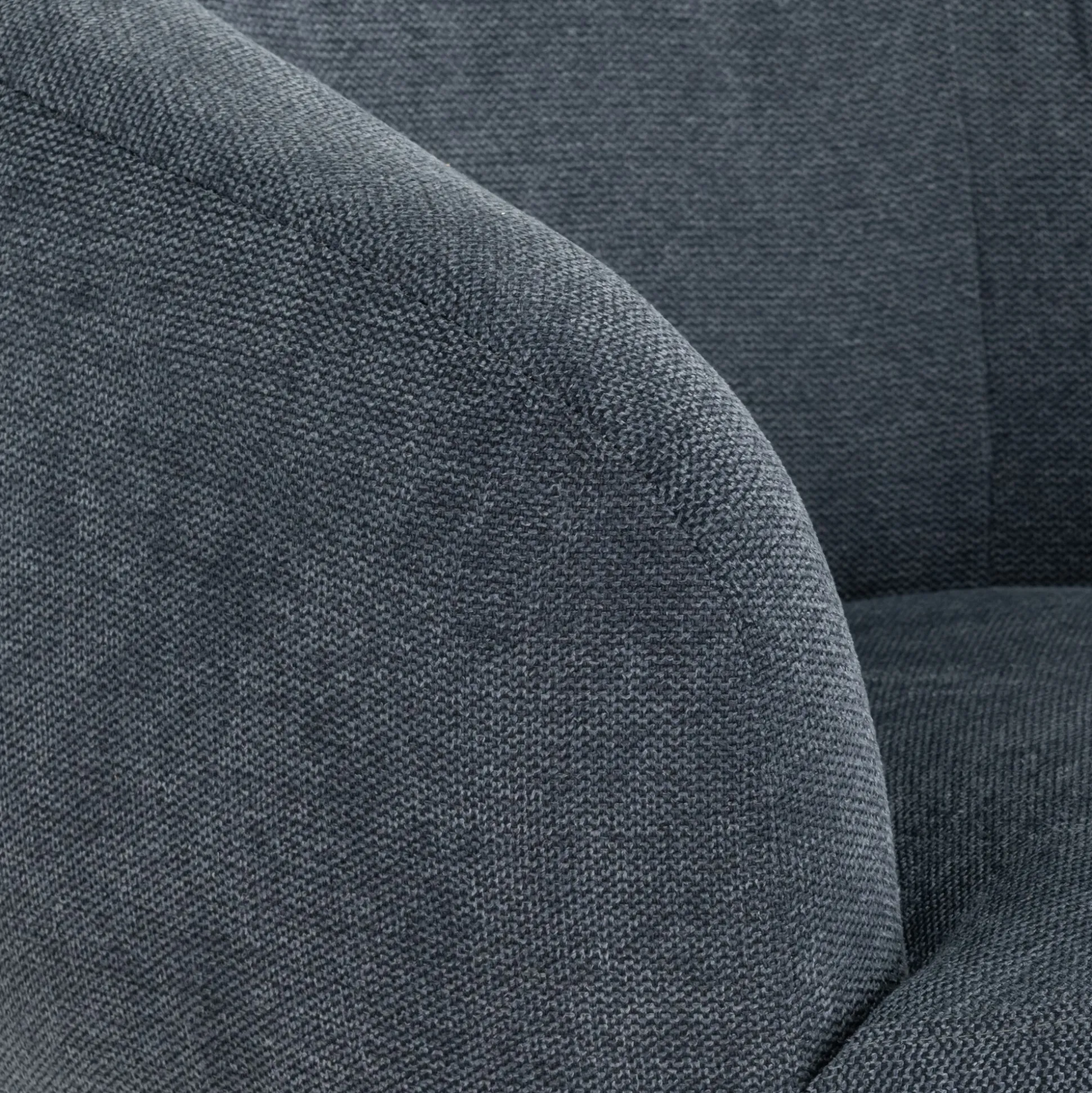 Fauteuil en tissu avec piétement en acier - bleu céou