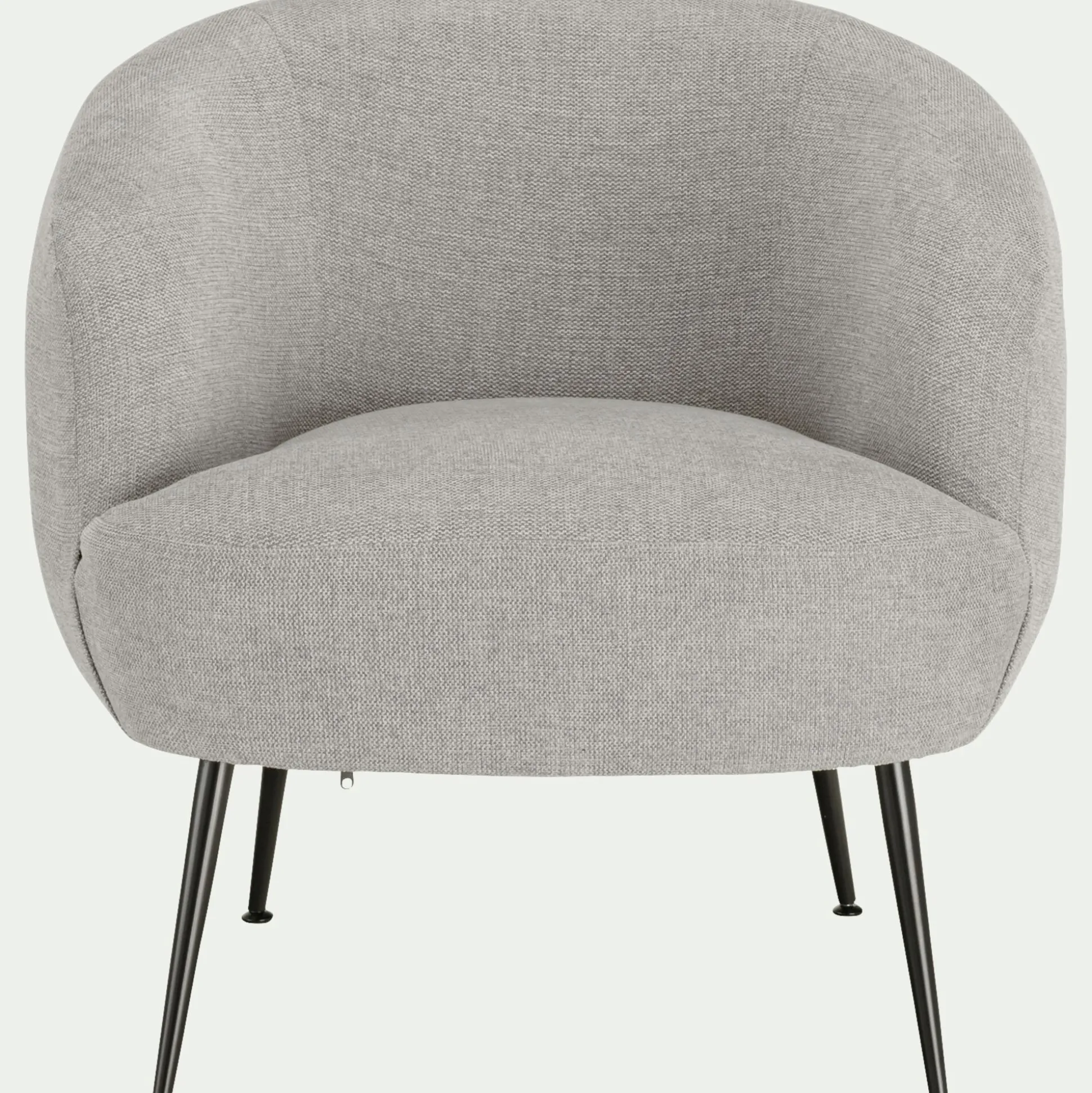 Fauteuil en tissu avec piétement en acier - gris borie